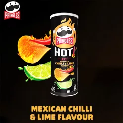   Pringles Hot Mexican chili és lime ízesítésű sós snack 160 g