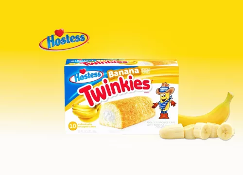 Hostess Twinkies Banana - Krémmel töltött banános sütemény 385g (10db)