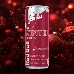  TAURINOS Red Bull Festive Edition - Gránátalma ízű limitált szénsavas energiaital 250 ml