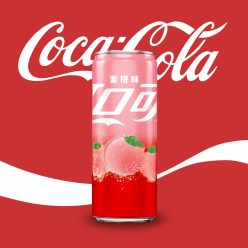   Ázsiai Coca Cola Peach - Őszibarack ízeesítésű szénsavas üdítőital 330 ml