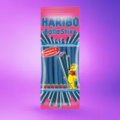 Haribo Balla Stixx Áfonya és málna ízű gumicukor 200g