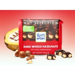   Ritter Sport Nut Selection - Egész mogyorós étcsokoládé 100g
