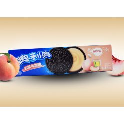 Kínai Oreo Fehér Barack ízű töltött keksz 97g