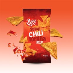   Poco Loco spicy chili tortilla chips - csípős tortilla chips 450g