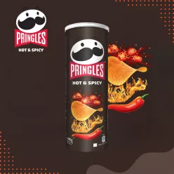 Pringles Hot & Spicy csípős chips 165g